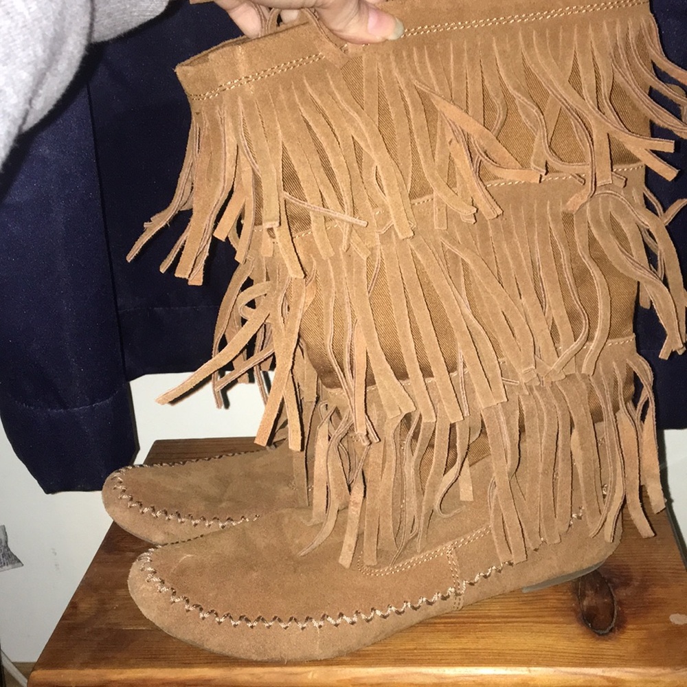 Lauren Conrad fringe boots